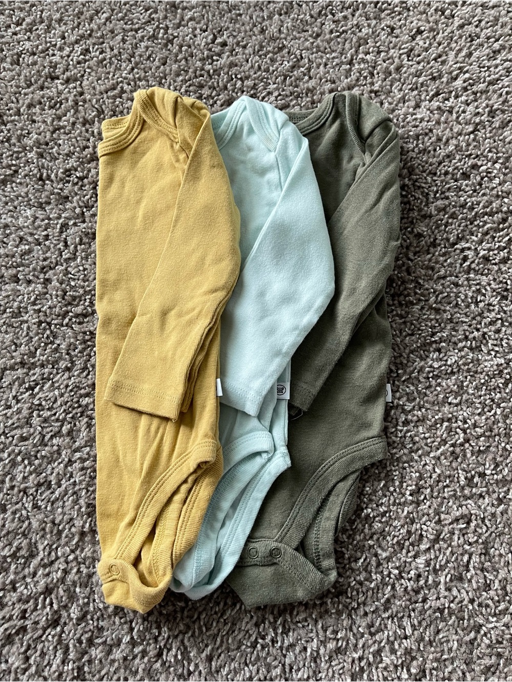 💥Mix &Match -5 for $25💥 Honest Kids Long-Sleeve One-Piece Set in Mustard, Mint &